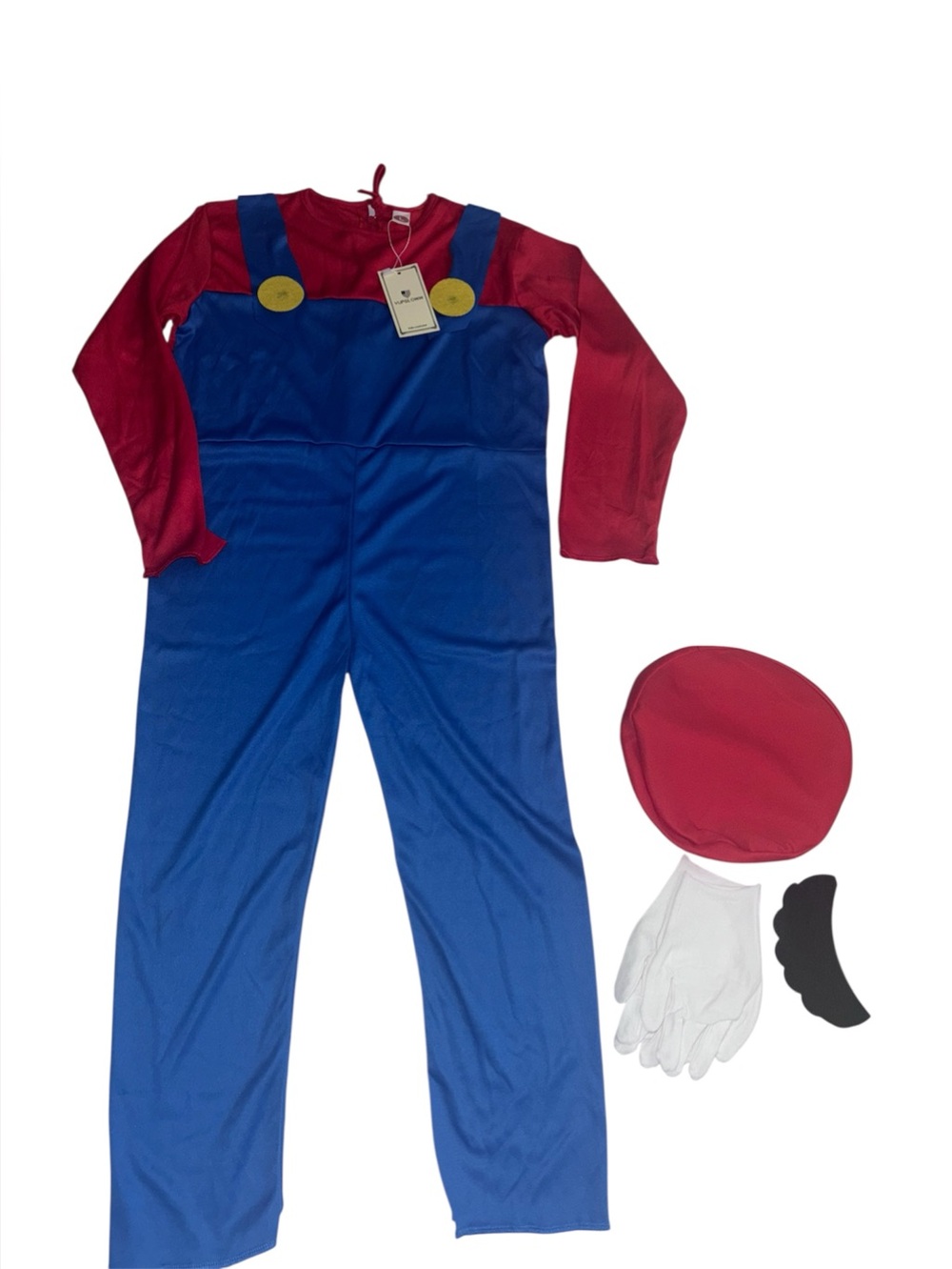 Mario Kids Plumber Superhero Cosplay Costume Set in Red and Blue Boys L (10) - Picture 3 of 15